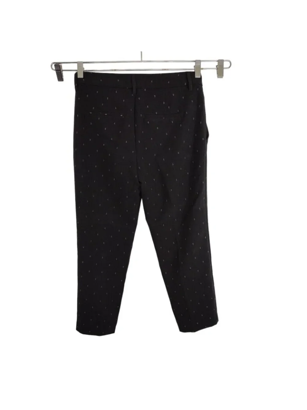 Old Navy Black Harper Mid-Rise Pants Ankle Crop Women Size 4 Nautical Anchor - Picture 4 of 9